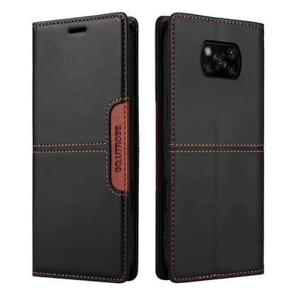 For Xiaomi Poco X3 NFC GQUTROBE G01 RFID Anti-theft Leather Phone Case(Black)