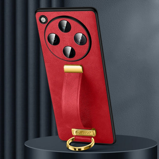 For OPPO Find X8 SULADA PC + Leather Texture Skin Feel Shockproof Phone Case(Red)