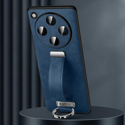 For OPPO Find X8 Pro SULADA PC + Leather Texture Skin Feel Shockproof Phone Case(Blue)