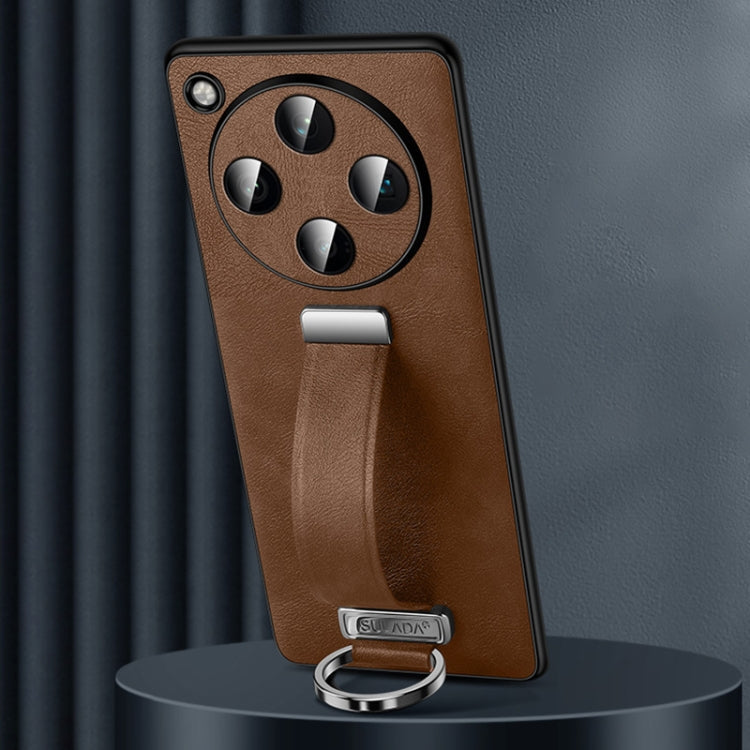 For OPPO Find X8 Pro SULADA PC + Leather Texture Skin Feel Shockproof Phone Case(Brown)