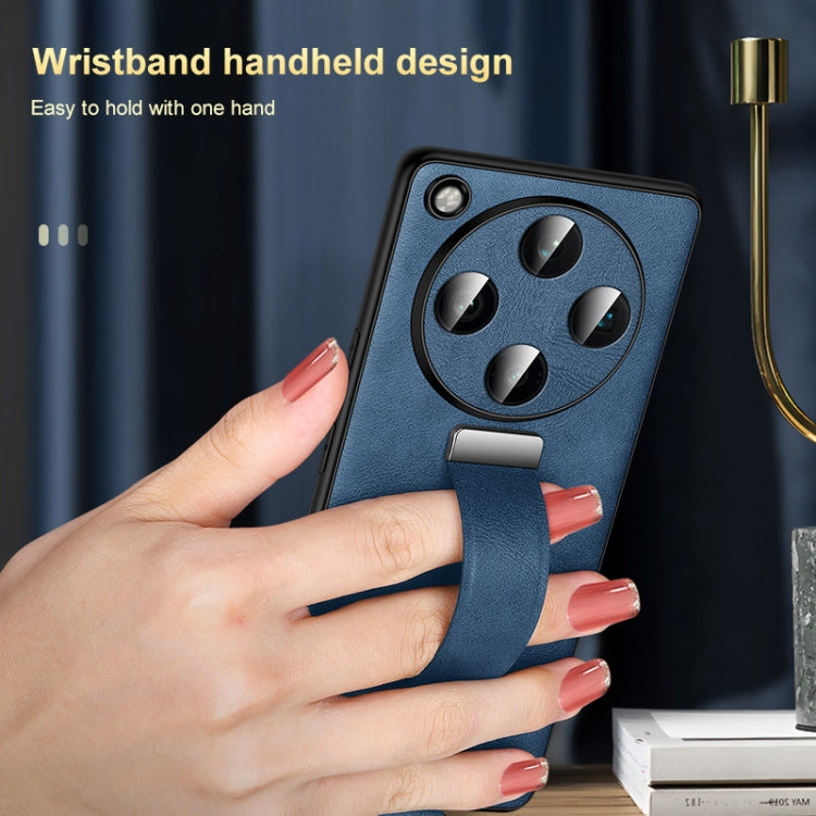 For OPPO Find X8 SULADA PC + Leather Texture Skin Feel Shockproof Phone Case(Blue)