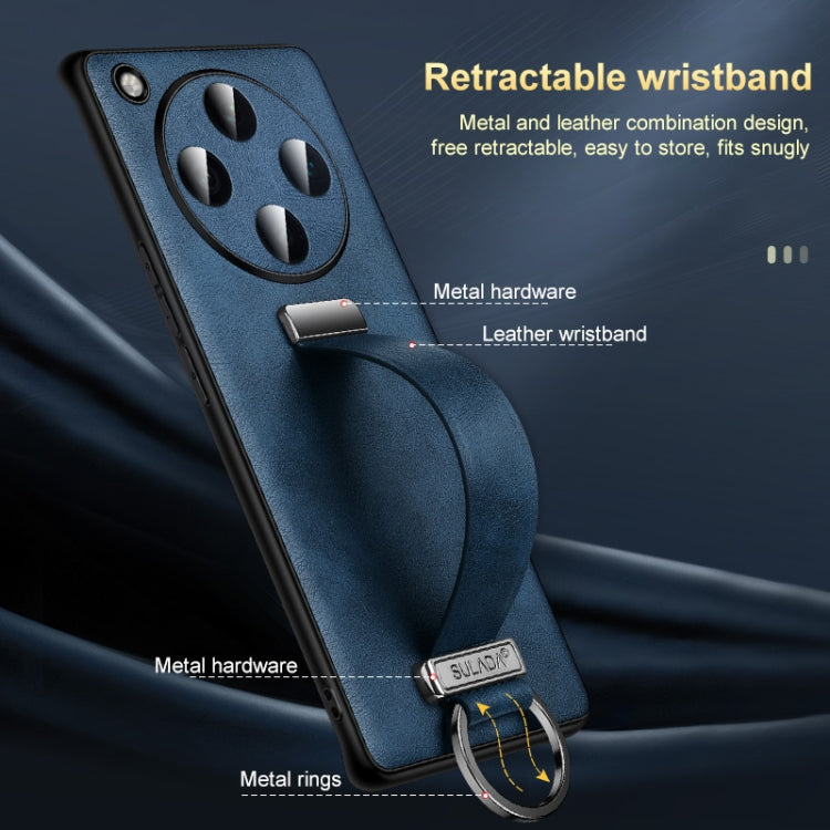 For OPPO Find X8 SULADA PC + Leather Texture Skin Feel Shockproof Phone Case(Blue)