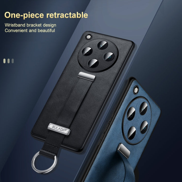 For OPPO Find X8 SULADA PC + Leather Texture Skin Feel Shockproof Phone Case(Blue)