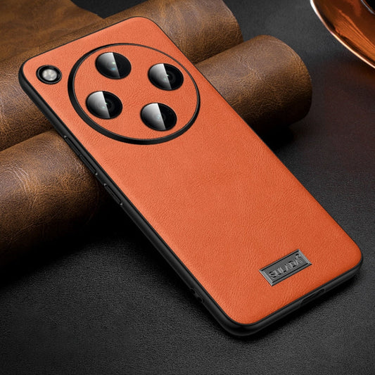 For OPPO Find X8 SULADA Shockproof TPU + Handmade Leather Phone Case(Orange)