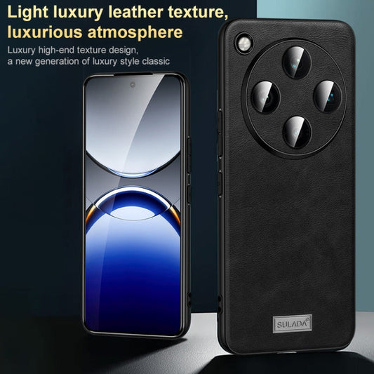 For OPPO Find X8 SULADA Shockproof TPU + Handmade Leather Phone Case(Red)