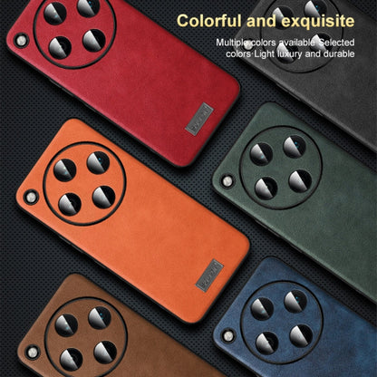 For OPPO Find X8 SULADA Shockproof TPU + Handmade Leather Phone Case(Orange)