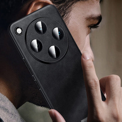 For OPPO Find X8 Pro SULADA Shockproof TPU + Handmade Leather Phone Case(Orange)