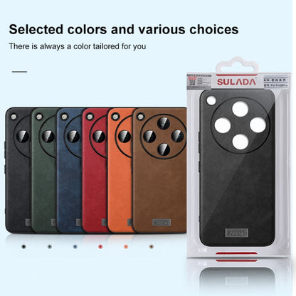 For OPPO Find X8 SULADA Shockproof TPU + Handmade Leather Phone Case(Orange)