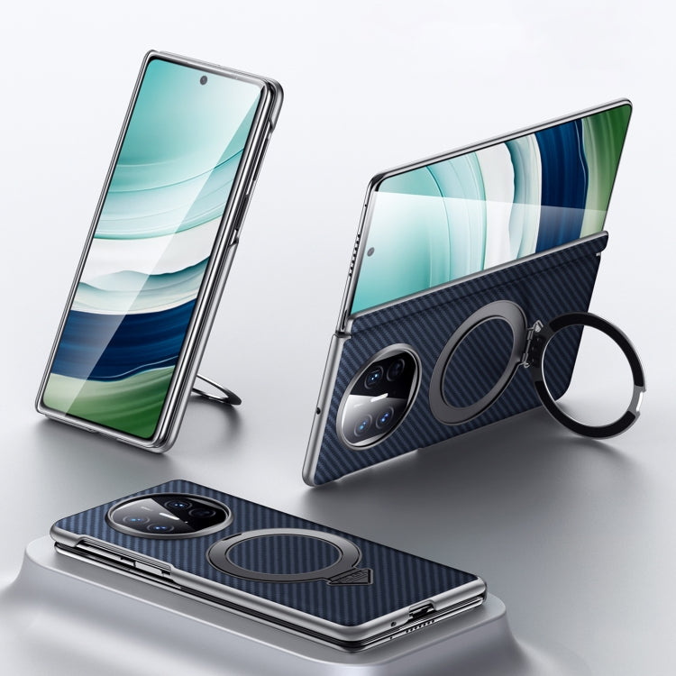 For Huawei Mate X5 / X3 SULADA Kevlar Texture MagSafe Magnetic Holder Phone Case(Blue)