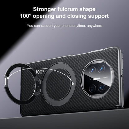 For Huawei Mate X5 / X3 SULADA Kevlar Texture MagSafe Magnetic Holder Phone Case(Brown)