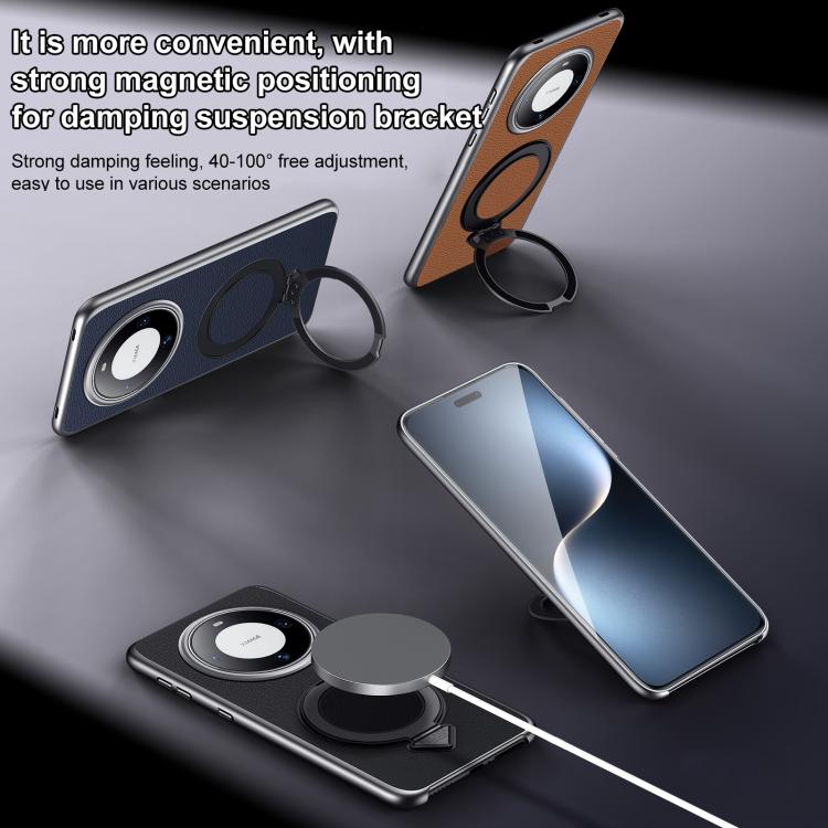 For Huawei Pura 70 Pro / 70 Pro+ SULADA Top Grain Leather MagSafe Magnetic Holder Phone Case(Brown)