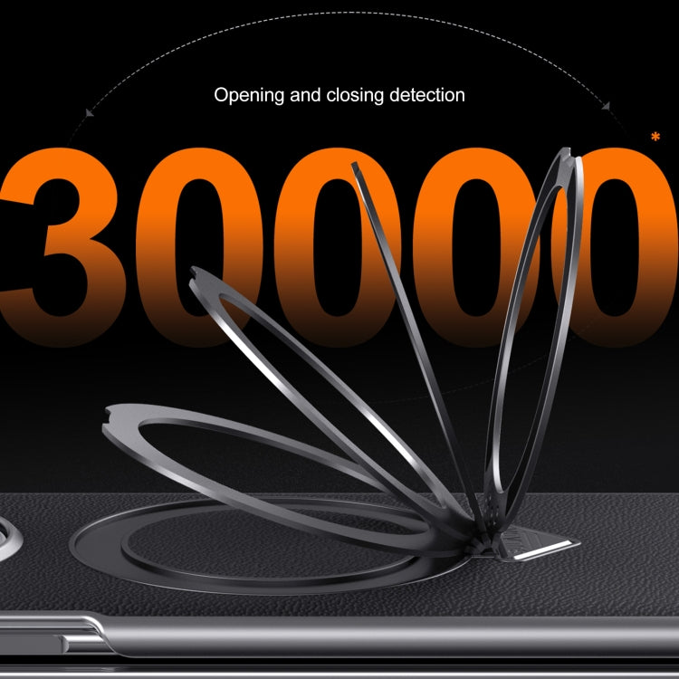 For Huawei Mate X5 / X3 SULADA Top Grain Leather MagSafe Magnetic Holder Phone Case(Purple)