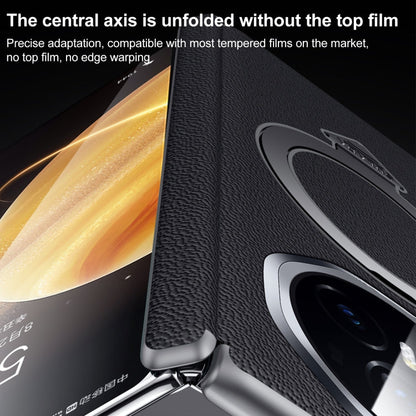 For Honor Magic V3 SULADA Top Grain Leather MagSafe Magnetic Holder Phone Case(Brown)