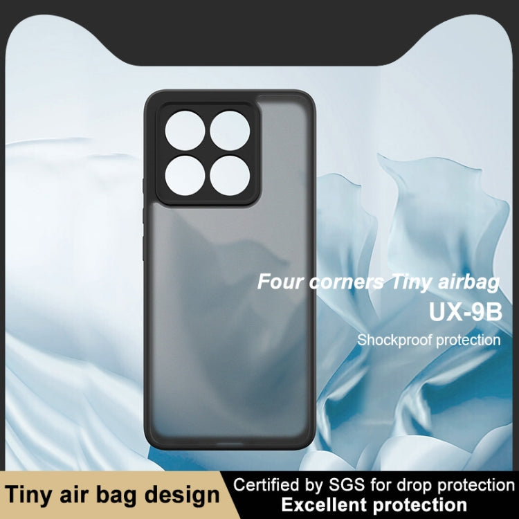 For Xiaomi 14T Pro imak UX-9B Series Four Corners Tiny Airbag Shockproof Phone Case(Black)