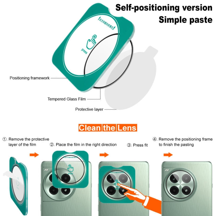 For Redmi K80 imak HD Glass Rear Camera Lens Film, Self-positioning Version