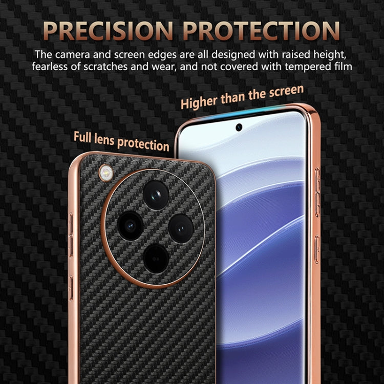 For OPPO Find X8 AZNS Electroplated Edge Carbon Fiber Texture Phone Case(Green)