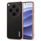 For OPPO Find X8 Pro AZNS Electroplated Edge Carbon Fiber Texture Phone Case(Black)
