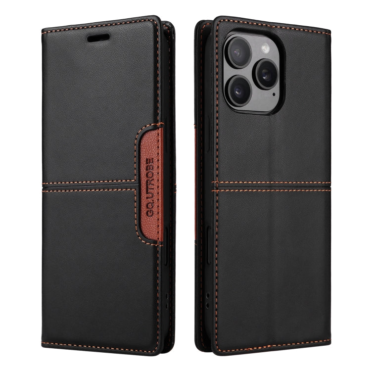 For iPhone 11 Pro Max GQUTROBE G01 RFID Anti-theft Leather Phone Case(Black)