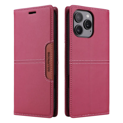 For iPhone 12 Pro Max GQUTROBE G01 RFID Anti-theft Leather Phone Case(Red)
