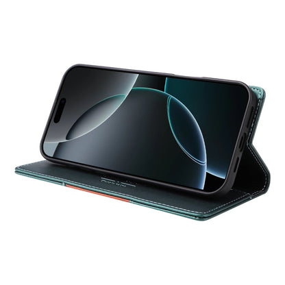 For iPhone 15 Pro Max GQUTROBE G01 RFID Anti-theft Leather Phone Case(Green)