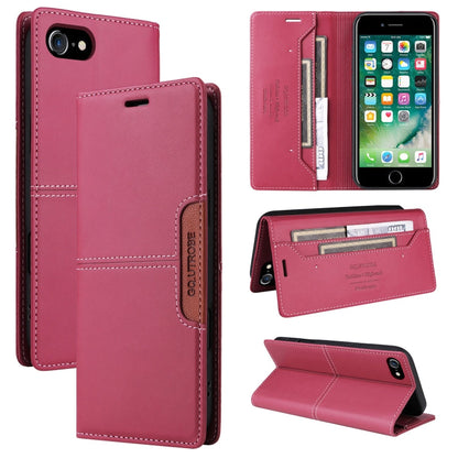 For iPhone SE 2022 / SE 2020 / 8 / 7 GQUTROBE G01 RFID Anti-theft Leather Phone Case(Red)