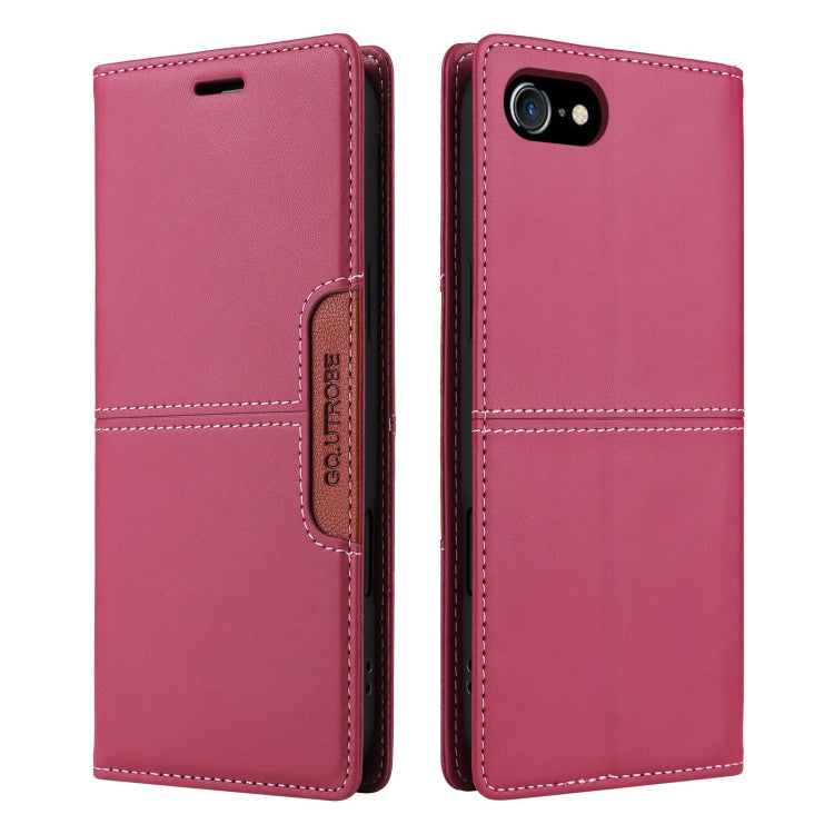 For iPhone SE 2022 / SE 2020 / 8 / 7 GQUTROBE G01 RFID Anti-theft Leather Phone Case(Red)