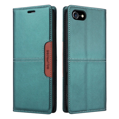 For iPhone SE 2022 / SE 2020 / 8 / 7 GQUTROBE G01 RFID Anti-theft Leather Phone Case(Green)