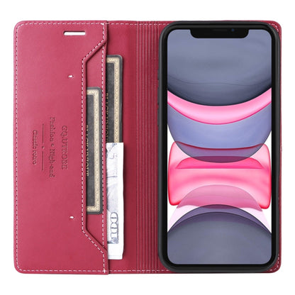 For iPhone 11 GQUTROBE G01 RFID Anti-theft Leather Phone Case(Red)