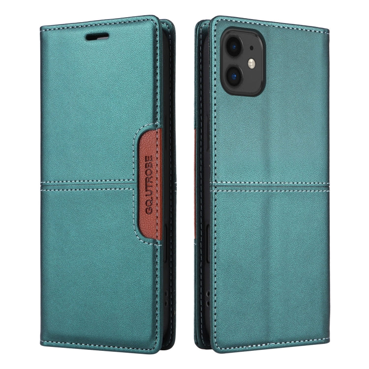 For iPhone 11 GQUTROBE G01 RFID Anti-theft Leather Phone Case(Green)