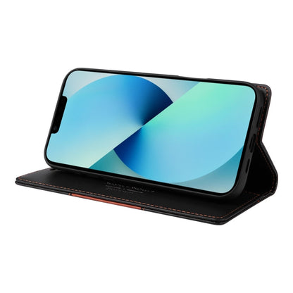 For iPhone 14 / 13 GQUTROBE G01 RFID Anti-theft Leather Phone Case(Black)