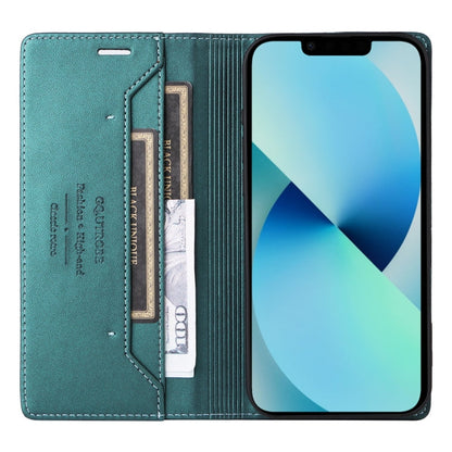 For iPhone 14 / 13 GQUTROBE G01 RFID Anti-theft Leather Phone Case(Green)