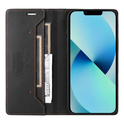 For iPhone 15 GQUTROBE G01 RFID Anti-theft Leather Phone Case(Black)