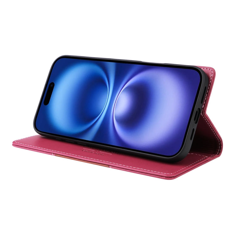 For iPhone 16 GQUTROBE G01 RFID Anti-theft Leather Phone Case(Red)