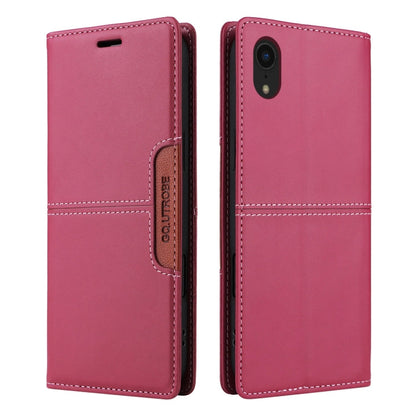 For iPhone XR GQUTROBE G01 RFID Anti-theft Leather Phone Case(Red)