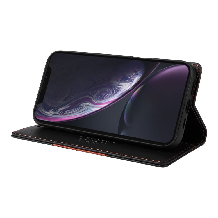 For iPhone XR GQUTROBE G01 RFID Anti-theft Leather Phone Case(Black)