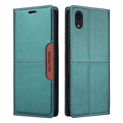 For iPhone XR GQUTROBE G01 RFID Anti-theft Leather Phone Case(Green)