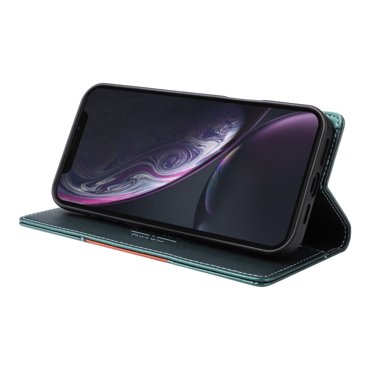 For iPhone XR GQUTROBE G01 RFID Anti-theft Leather Phone Case(Green)