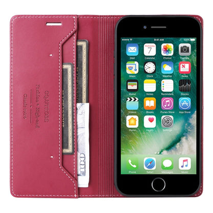 For iPhone 8 Plus / 7 Plus GQUTROBE G01 RFID Anti-theft Leather Phone Case(Red)