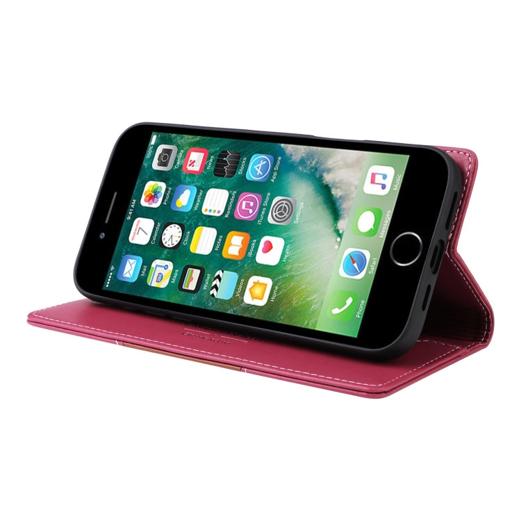 For iPhone 8 Plus / 7 Plus GQUTROBE G01 RFID Anti-theft Leather Phone Case(Red)