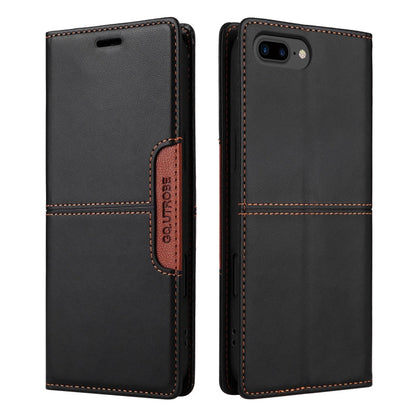 For iPhone 8 Plus / 7 Plus GQUTROBE G01 RFID Anti-theft Leather Phone Case(Black)