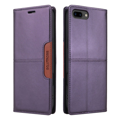 For iPhone 8 Plus / 7 Plus GQUTROBE G01 RFID Anti-theft Leather Phone Case(Purple)