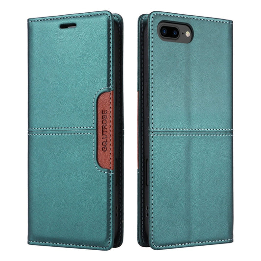 For iPhone 8 Plus / 7 Plus GQUTROBE G01 RFID Anti-theft Leather Phone Case(Green)