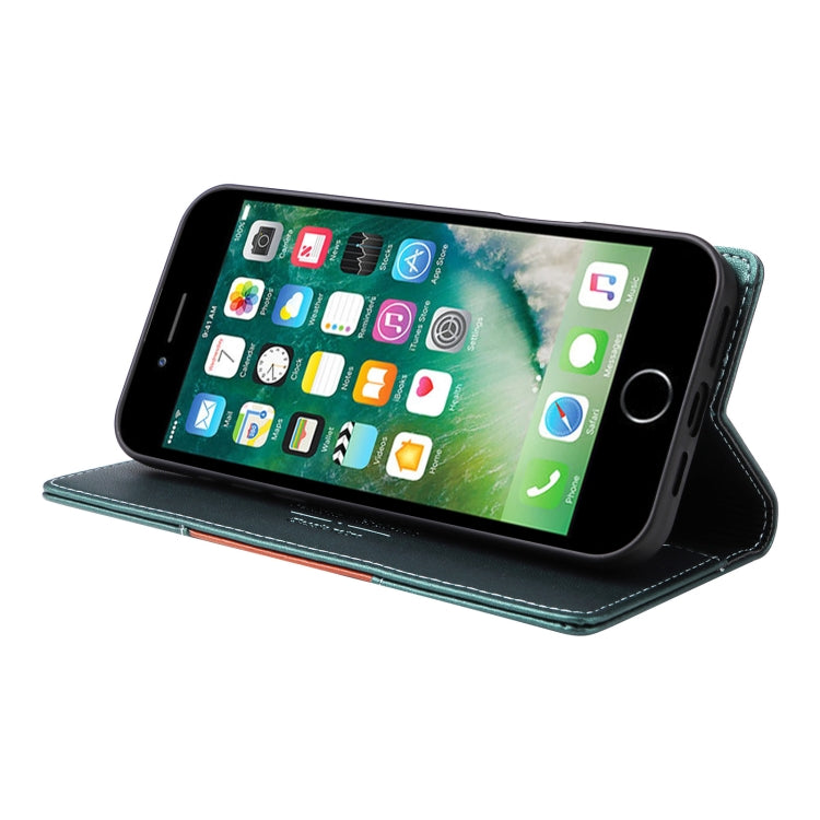 For iPhone 8 Plus / 7 Plus GQUTROBE G01 RFID Anti-theft Leather Phone Case(Green)