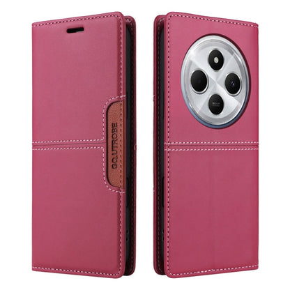 For Redmi 14C GQUTROBE G01 RFID Anti-theft Leather Phone Case(Red)
