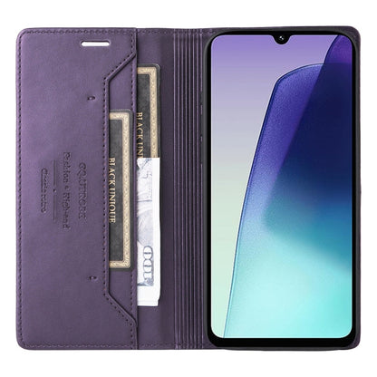 For Redmi 14C GQUTROBE G01 RFID Anti-theft Leather Phone Case(Purple)