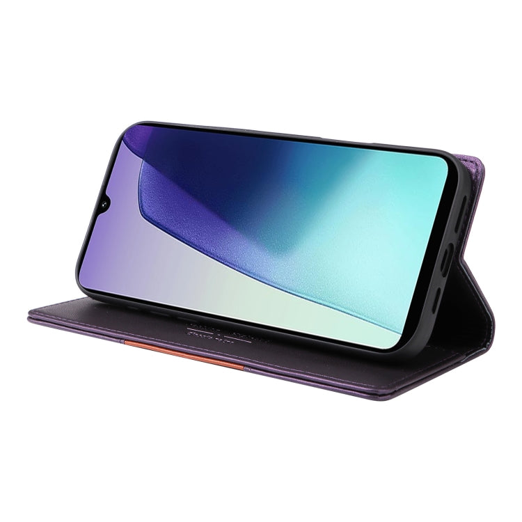 For Redmi 14C GQUTROBE G01 RFID Anti-theft Leather Phone Case(Purple)