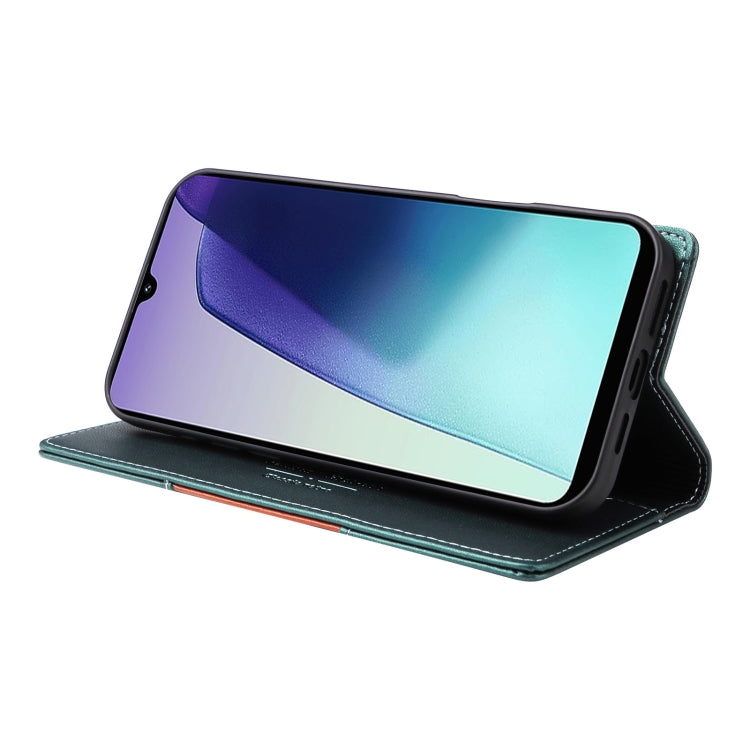 For Redmi 14C GQUTROBE G01 RFID Anti-theft Leather Phone Case(Green)