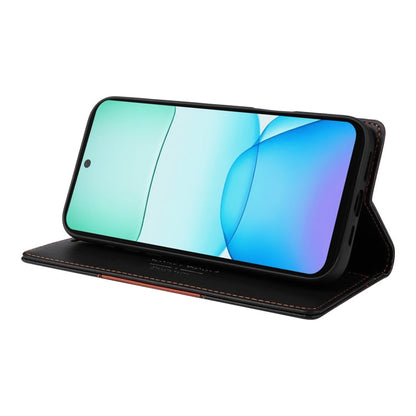 For Redmi 13 4G GQUTROBE G01 RFID Anti-theft Leather Phone Case(Black)