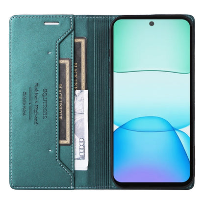 For Redmi 13 4G GQUTROBE G01 RFID Anti-theft Leather Phone Case(Green)