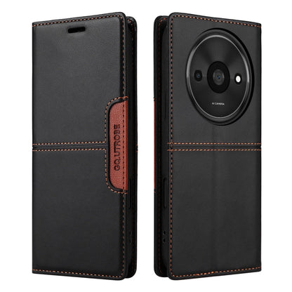 For Redmi A3 4G GQUTROBE G01 RFID Anti-theft Leather Phone Case(Black)